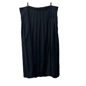 Abercrombie Fitch Pleated Maxi Skirt Black XL Petite Career Office Whimsigoth